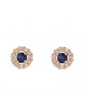 Orecchini Buonocore - Perlee - Oro Rosa - Diamanti - Zaffiri -787O02MP