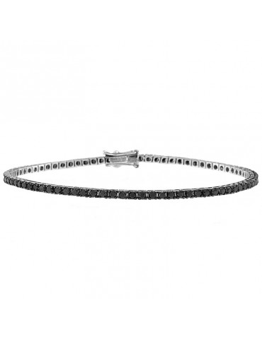 Bracciale Tennis Davite & Delucchi con Diamanti Neri Unisex - 0