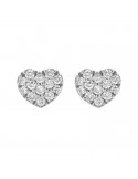 Orecchini Buonocore - Oro Bianco - Cuore - Diamanti 0,30 ct - 494O01DW