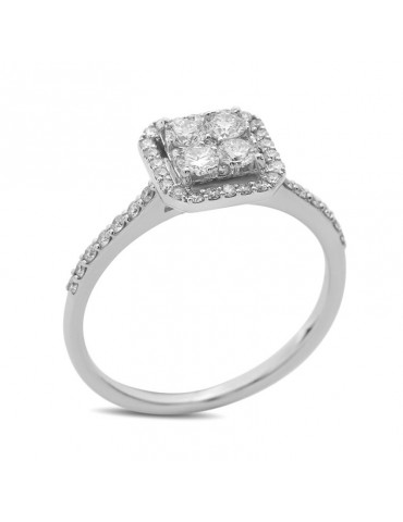 Buonocore Ring - Engage in 18K White Gold with Natural Diamonds 0.56 ct - 0