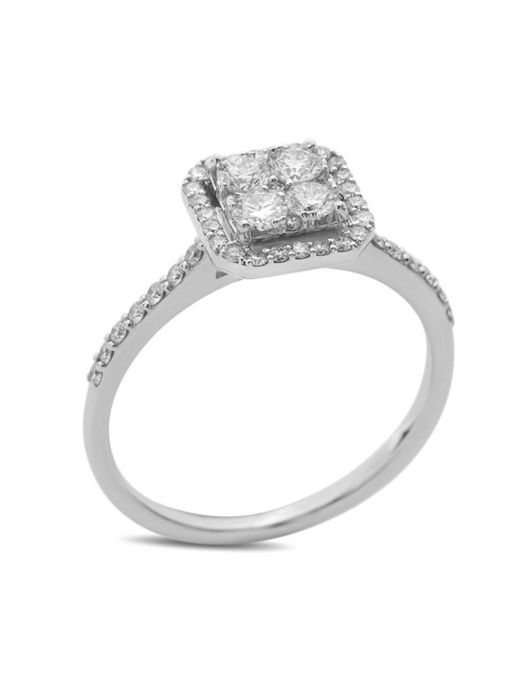 Buonocore Ring - Engage in 18K White Gold with Natural Diamonds 0.56 ct - 0