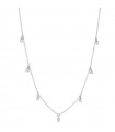 Buonocore Necklace - in 18K White Gold with Natural Diamonds Pendants of 0.34 ct - 0