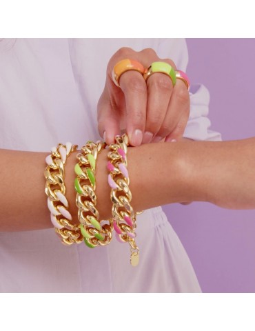 Bracciale Unoaerre - Colors - Groumette Rosa - Bianco - 7EXB0025005G 2