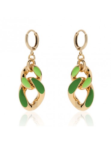 Orecchini Unoaerre - Colors - Dorati - Groumette Verde - 7EXO0021001G