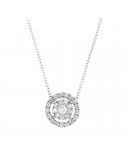 Lelune Diamonds Woman's Necklace - in 18k White Gold Pendant with Natural Diamonds 0.15 carat - 0