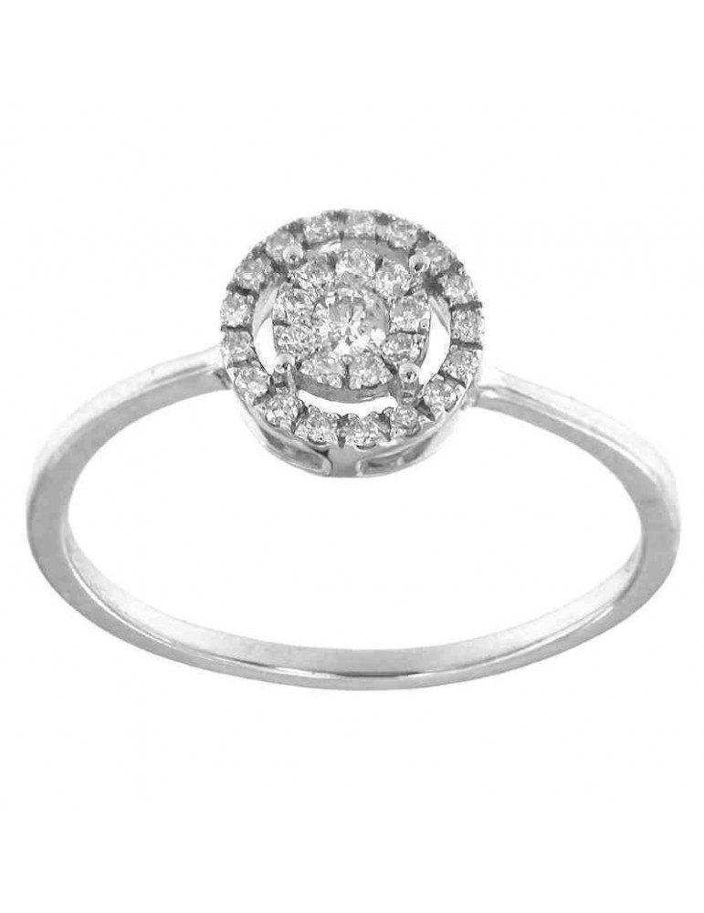 Anello Lelune Diamonds - Oro Bianco - Diamanti 0,15 ct - LDRN12015