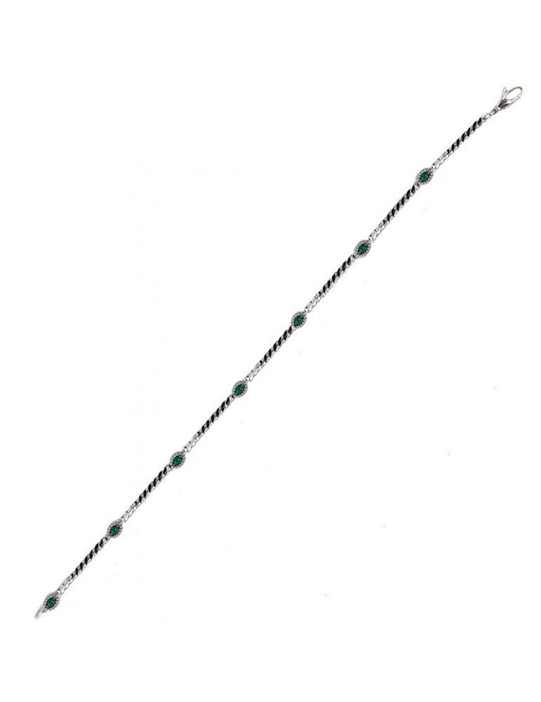Davite & Delucchi woman's tennis bracelet with emeralds - 0