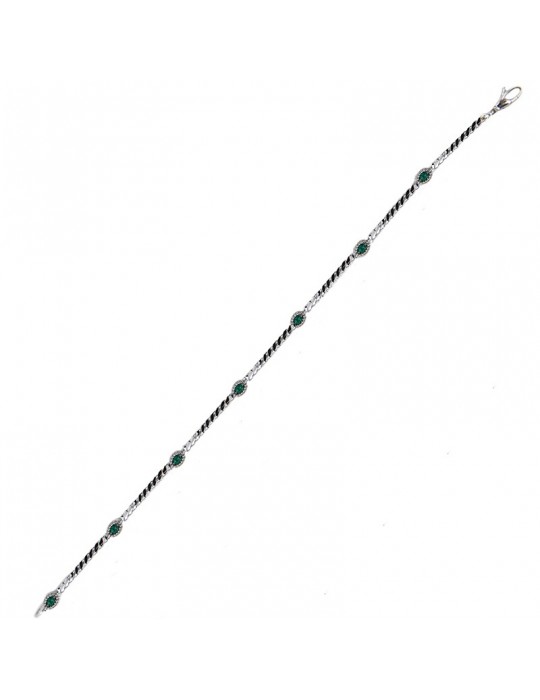 Davite & Delucchi woman's tennis bracelet with emeralds - 0