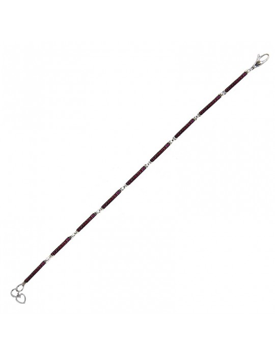 Davite & Delucchi unisex tennis bracelet with rubies - 0
