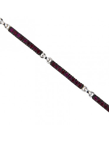 Davite & Delucchi unisex tennis bracelet with rubies - 0 2