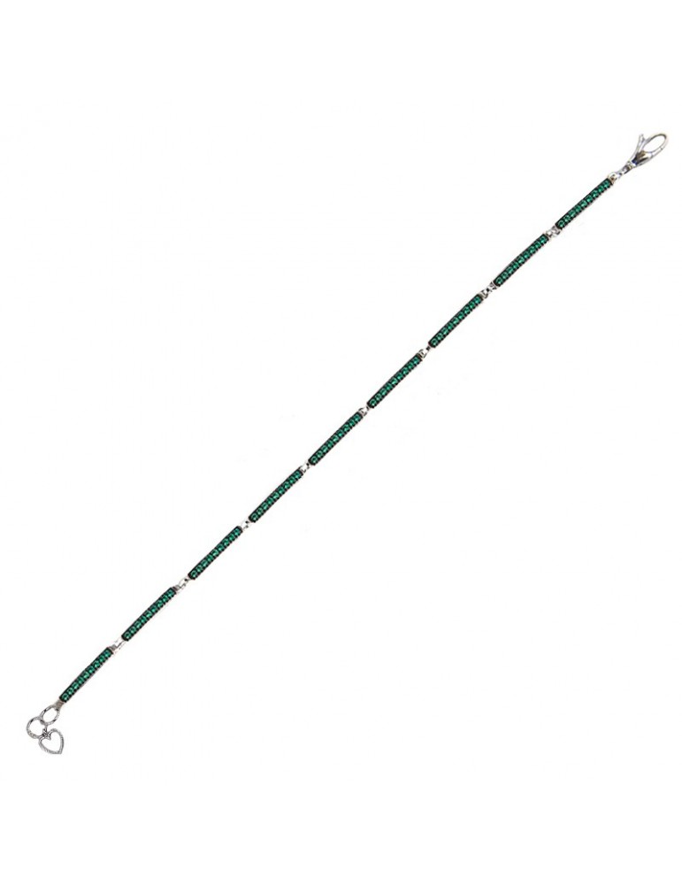 Davite & Delucchi unisex tennis bracelet with emeralds - 0