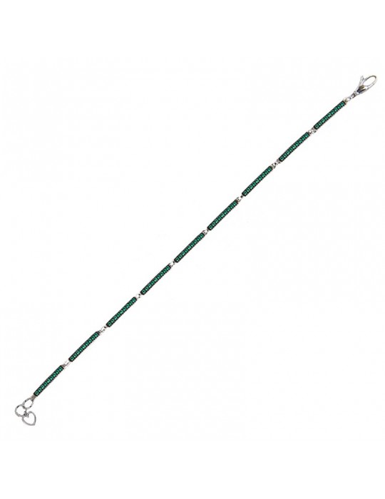 Bracciale tennis Davite & Delucchi con smeraldi unisex - 0