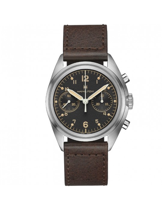 Hamilton Men's Watch - Khaki Aviation Pioneer Mechanical Chrono 40mm Black - 0