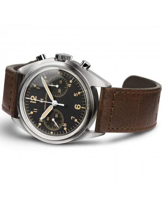 Hamilton Men's Watch - Khaki Aviation Pioneer Mechanical Chrono 40mm Black - 0