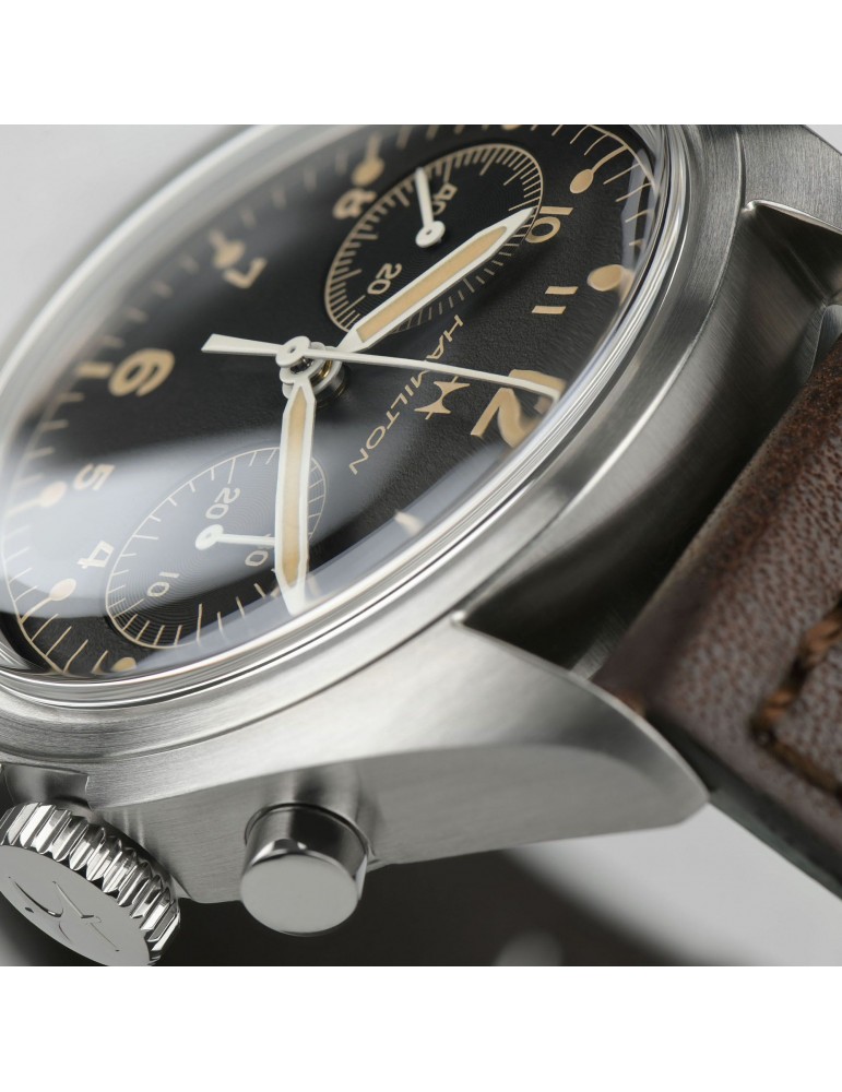 Hamilton Men's Watch - Khaki Aviation Pioneer Mechanical Chrono 40mm Black - 0
