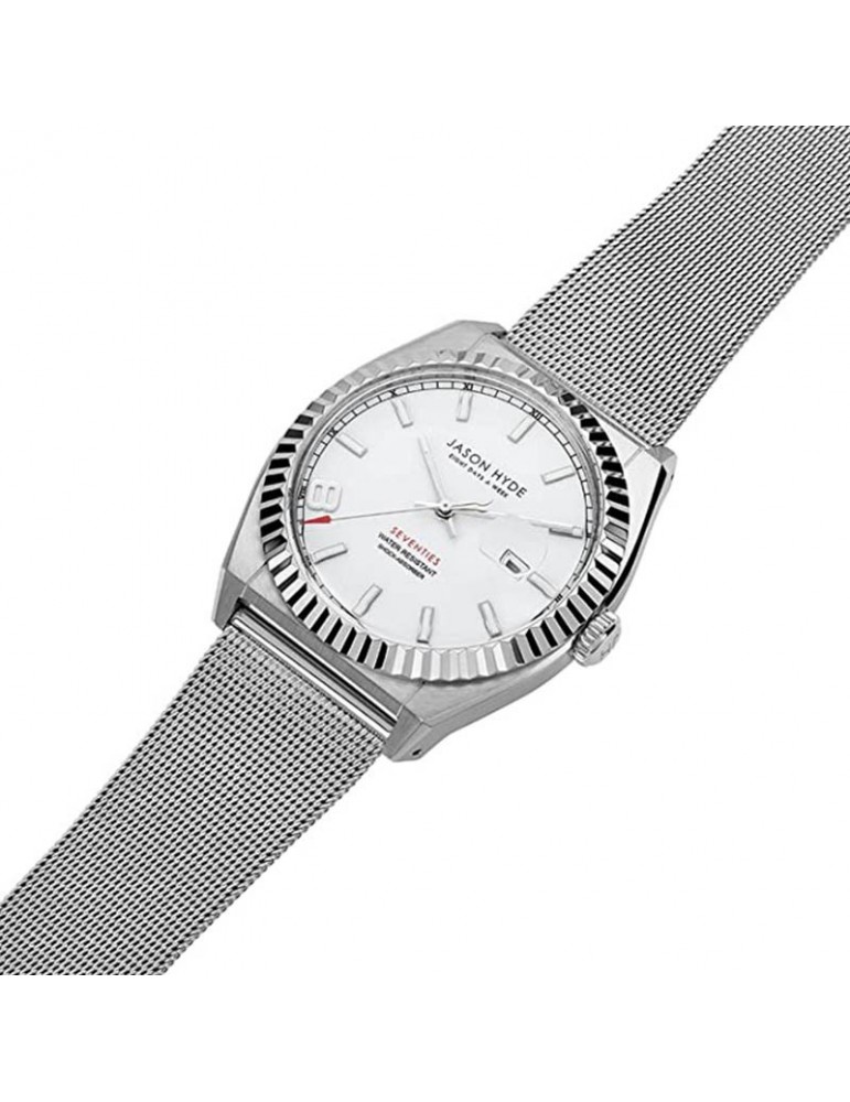 Orologio Jason Hyde - I Have a Date - Argento - 40mm - Bianco -JH30003
