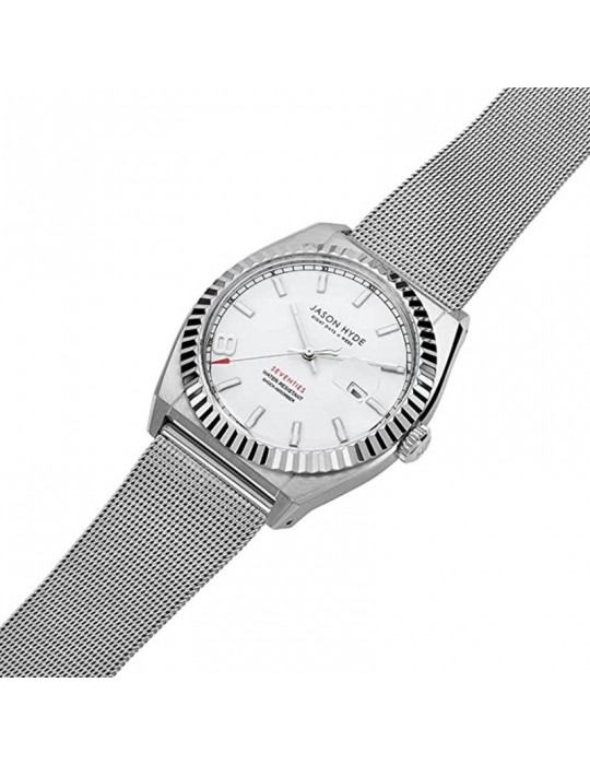 Orologio Jason Hyde - I Have a Date - Argento - 40mm - Bianco -JH30003