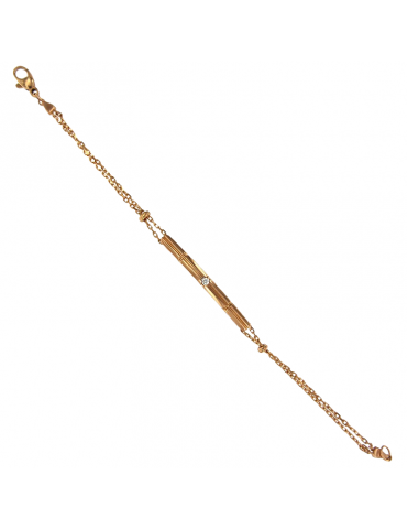 Crivelli Woman Bracelet - Rose Gold with Central Diamond - 0