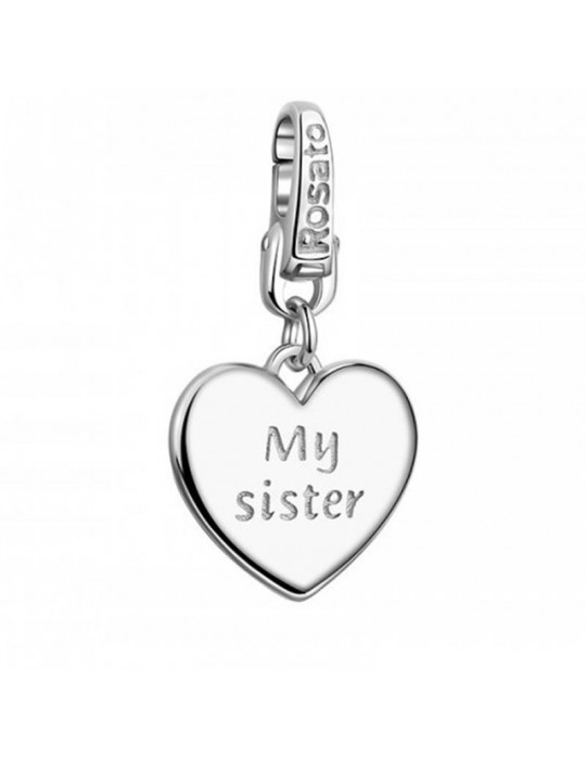 Charm Rosato - Heart - Love - My Sister - Silver 925% - RDE013