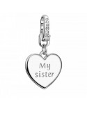 Charm Rosato - Cuore - Amore - My Sister - Argento 925% - RDE013