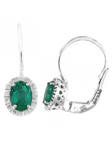 Orecchini Davite&Delucchi -Oro- Diamanti -Smeraldi 0,80 ct- BB0083823S 2