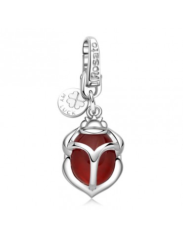 Charm Rosato - Scarabeo - My Luck - Argento 925% - Corniola - RBA038