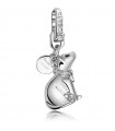 Charm Rosato Cat - My Friends 925% Silver Pendant with Colored Zircons