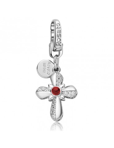 Charm - Cross - Rosato - Pendant - 925% Silver - Zircons - RLU043