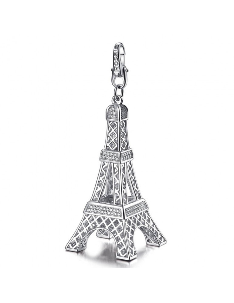 Charm - Tour Eiffel - Rosato - Pendente - Argento 925% - RIC38