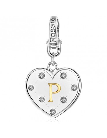 Charm Rosato - Cuore - Alphabet - Lettera P - Argento 925% - RAL016