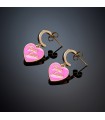 Chiara Ferragni Woman's Earrings - Love Parade Pink Heart Pendant True Love - 0