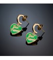 Chiara Ferragni Woman's Earrings - Love Parade Green Heart Pendant Best Friends - 0