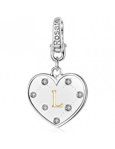 Charm Rosato - Cuore - Alphabet - Lettera L - Argento 925% - RAL012
