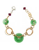 BRACCIALE DI ORO CON GIADA E RUBINI SILVIA KELLY - 0