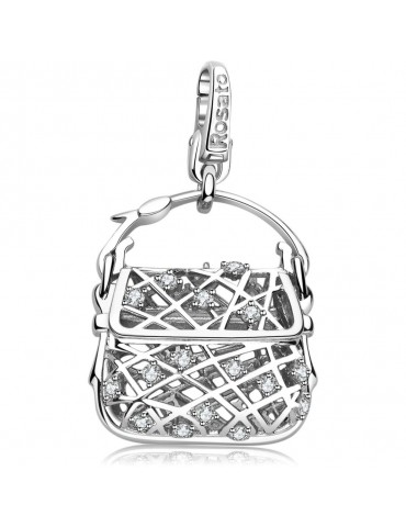 Charm Rosato - Borsa - Argento 925% - Zirconi Bianchi - RIC42