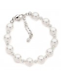BRACELET WITH SWAROVSKI PEARLS AND PAVE 'OF STRASS - 0