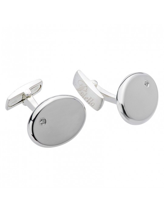 Gemelli Polello - Argento 925% Ovali -Diamanti Naturali - 3277AG
