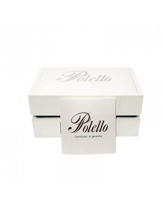 Polello Cufflinks for Men - 925% Oval Silver with Natural Diamonds - 0