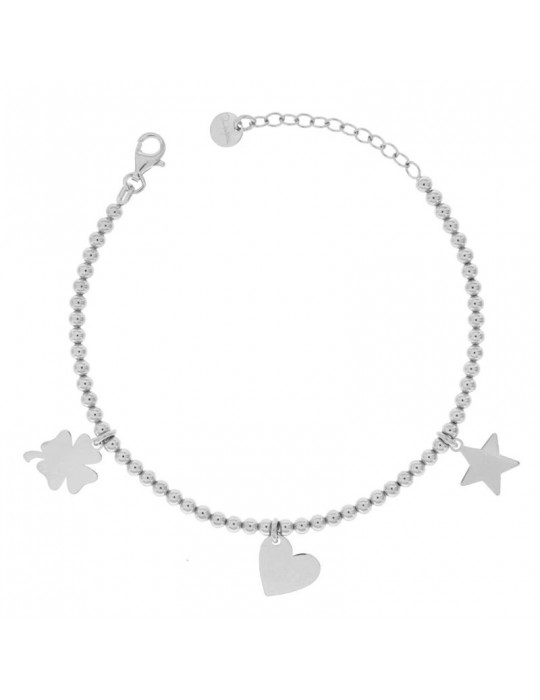 Bracciale Rue Des Mille-I Sogni Son Desideri-Silver-Amore-BR3SOGGPLAMORERH