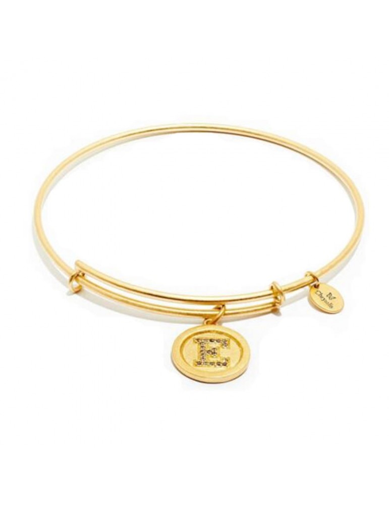 Chrysalis Bracelet - Initials - Letter E - Gold - CRBT05EGP