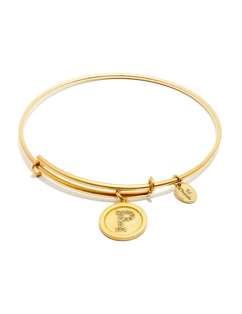Chrysalis Bracelet - Initials - Letter P - Gold - CRBT05PGP