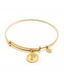 Chrysalis Bracelet - Initials - Letter P - Gold - CRBT05PGP