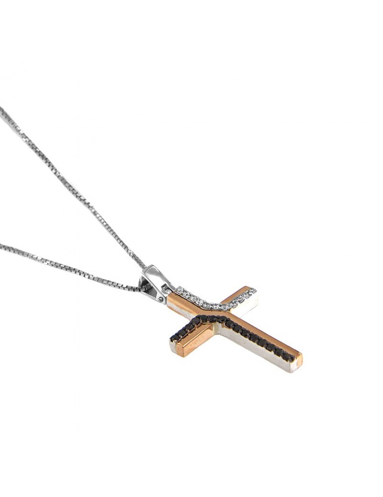 Collana Davite&Delucchi - Oro - Croce - Diamanti - CLU011833BL1