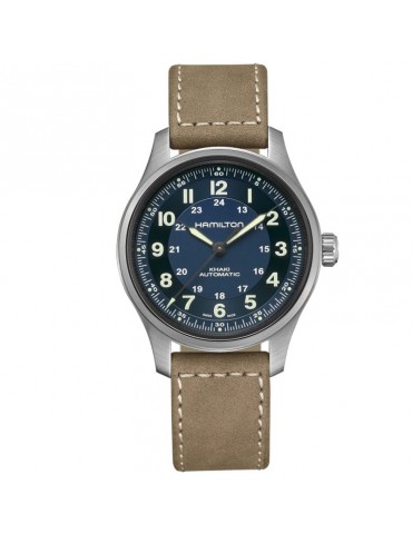 Orologio Hamilton - Khaki Field Titanium - Automatico 42mm Blu - H70545540