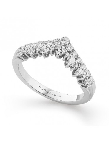 Anello Buonocore - Wave - Oro Bianco - Diamanti 0,65 ct - 836A01DW