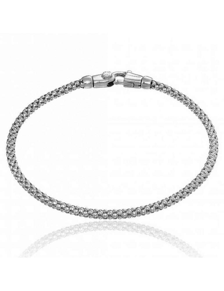 Chimento Bracelet - Tradition Gold Pomegranate in 18K White Gold with 19 cm Natural Diamond - 0