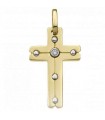 Chimento Croce Pendant - Tradition Gold Sacred Image in 18K Yellow Gold with Natural Diamond - 0