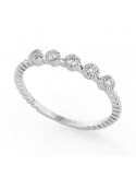 Buonocore Woman's Ring - Spring Classic in 18K White Gold with Natural Diamonds 0.15 ct - 0