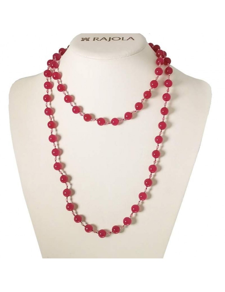 Collana Rajola - Cecilia -Giada Bordeaux- Quarzo Strawberry - 5428549L