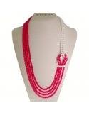 Collana Rajola - Abbracci - Pasta Bianca- Giada Fragola - Mop - 5462221